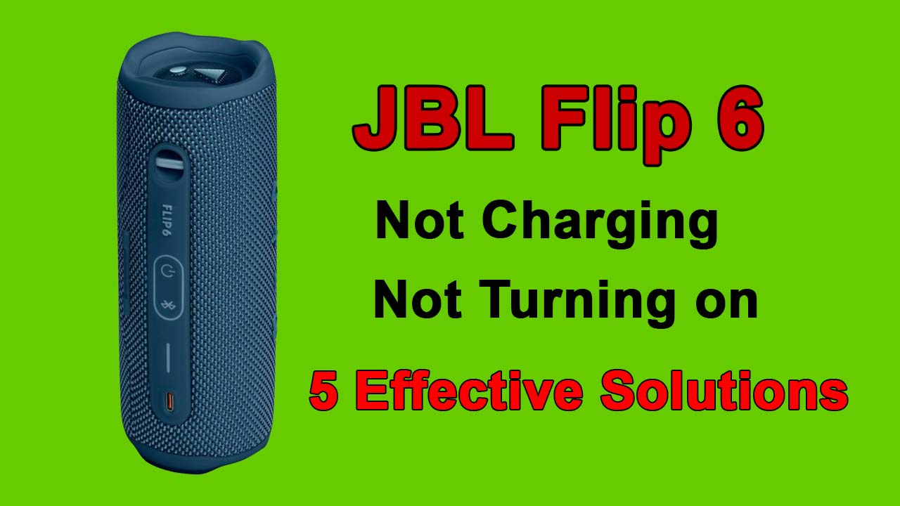 Jbl Flip 6 Not Charging or Turning ON