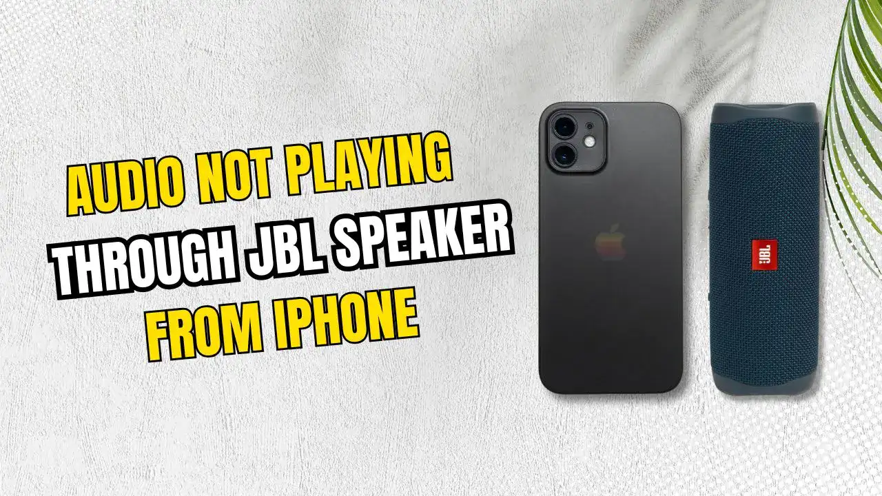 Audio Not Playing Through JBL Speaker (iPhone)